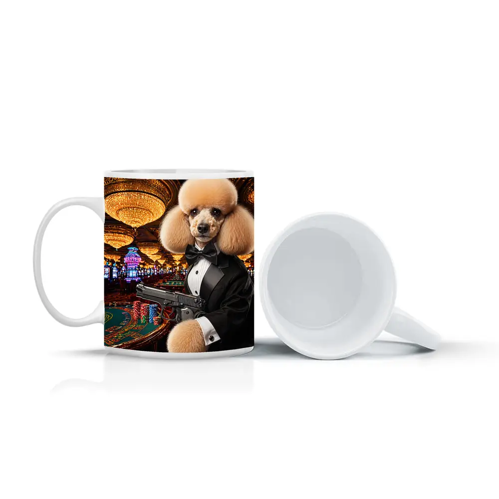 Poodle In Tuxedo Casino Gun Wall Art – Mugs