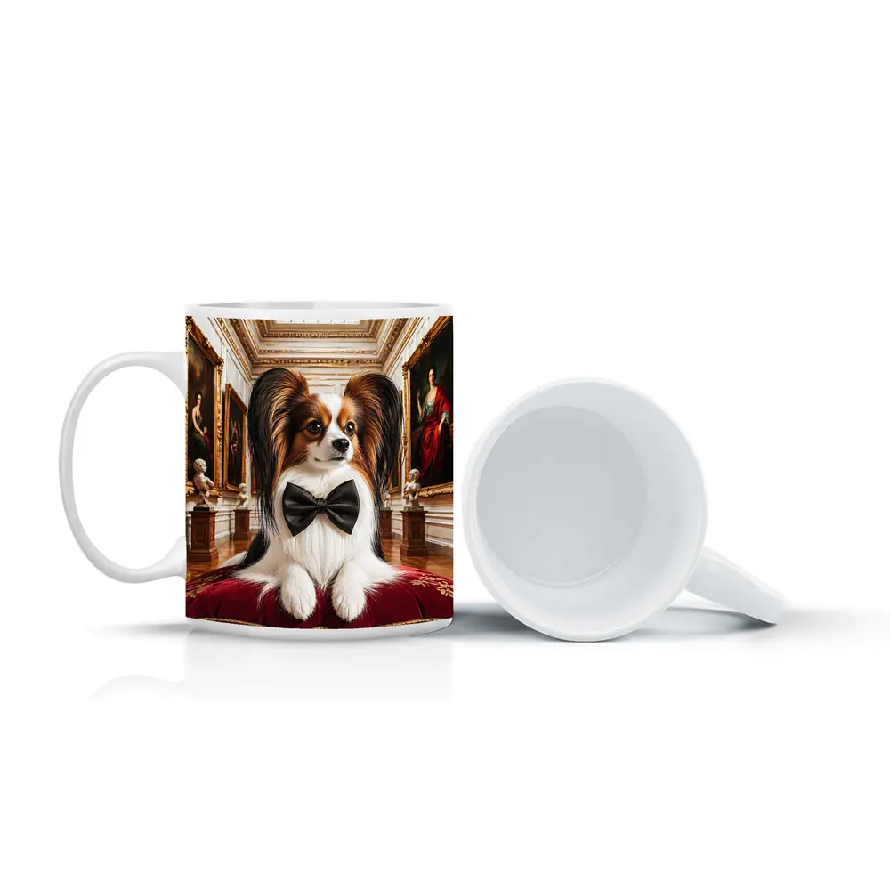 Papillon Dog Wearing Bow Tie Museum Gallery – Mugs