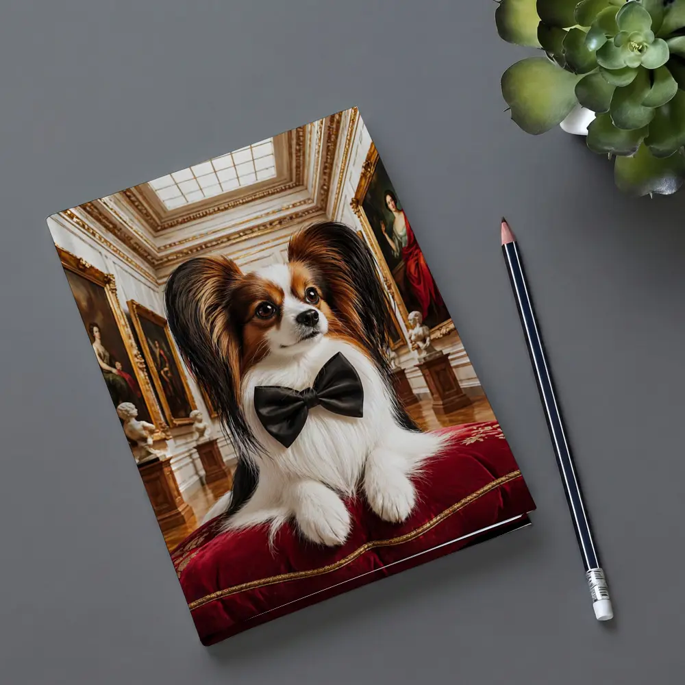 Papillon Dog Wearing Bow Tie Museum Gallery – Notebooks