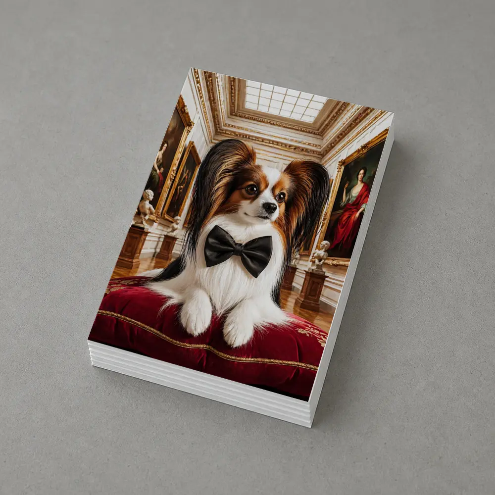 Papillon Dog Wearing Bow Tie Museum Gallery – Postcards