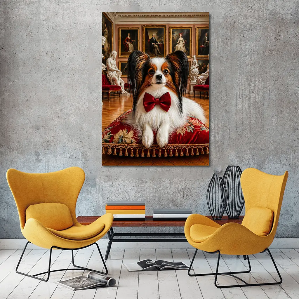 Papillon Dog Portrait Grand Museum Gallery – Wall Art