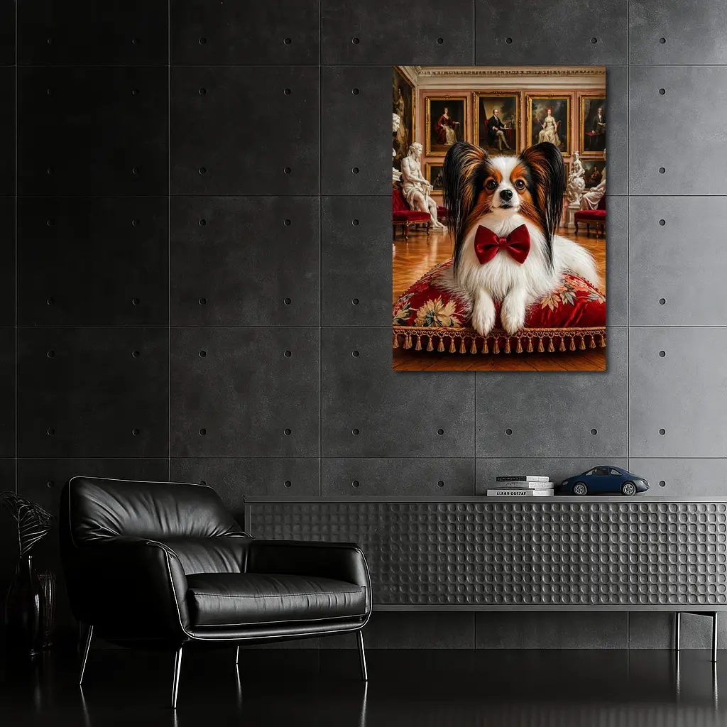 Papillon Dog Portrait Grand Museum Gallery – Wall Art