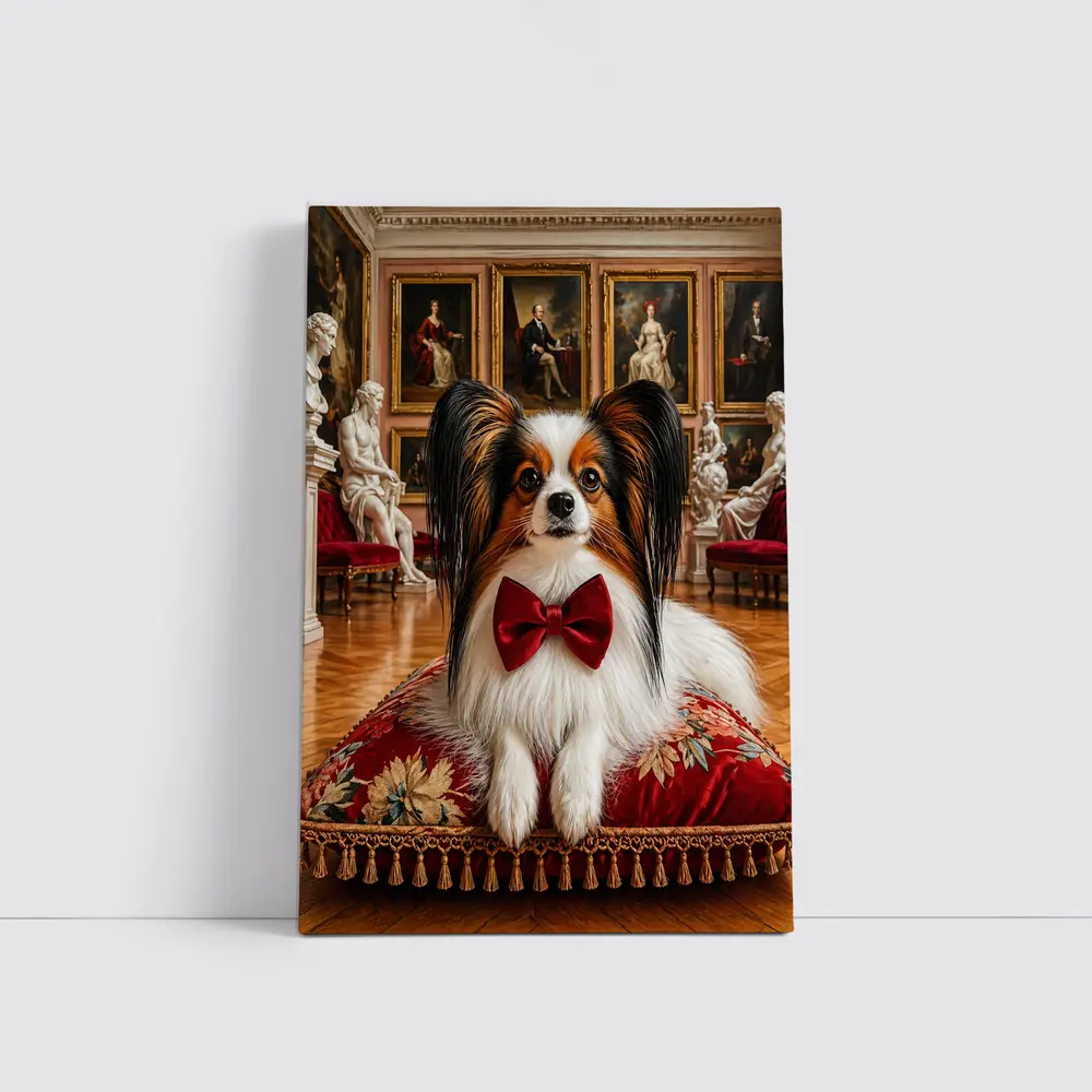 Papillon Dog Portrait Grand Museum Gallery – Wall Art