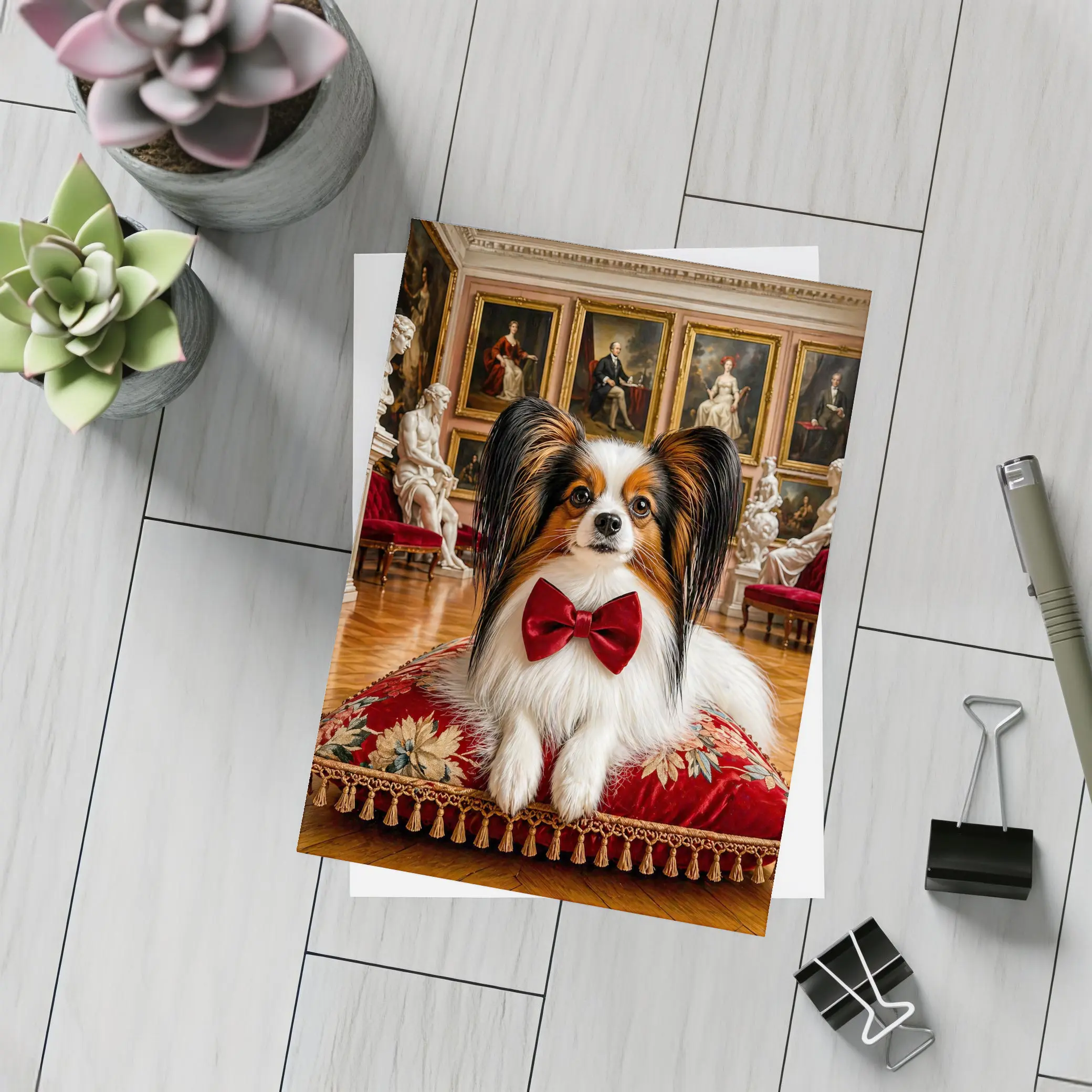 Papillon Dog Portrait Grand Museum Gallery – Postcards