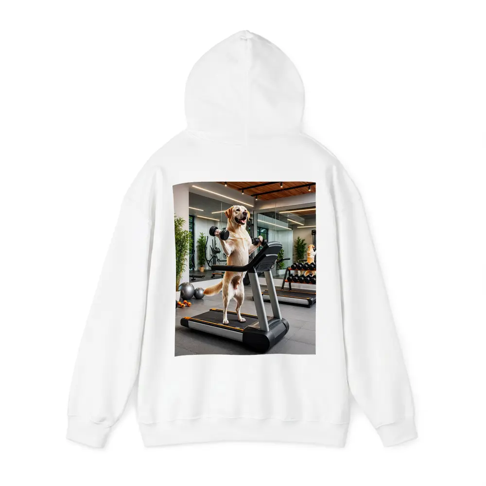 Labrador Retriever Working Out in Gym – Hoodies