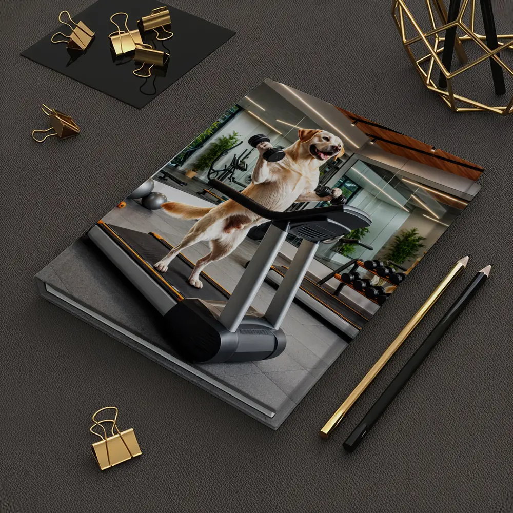 Labrador Retriever Working Out in Gym – Notebooks