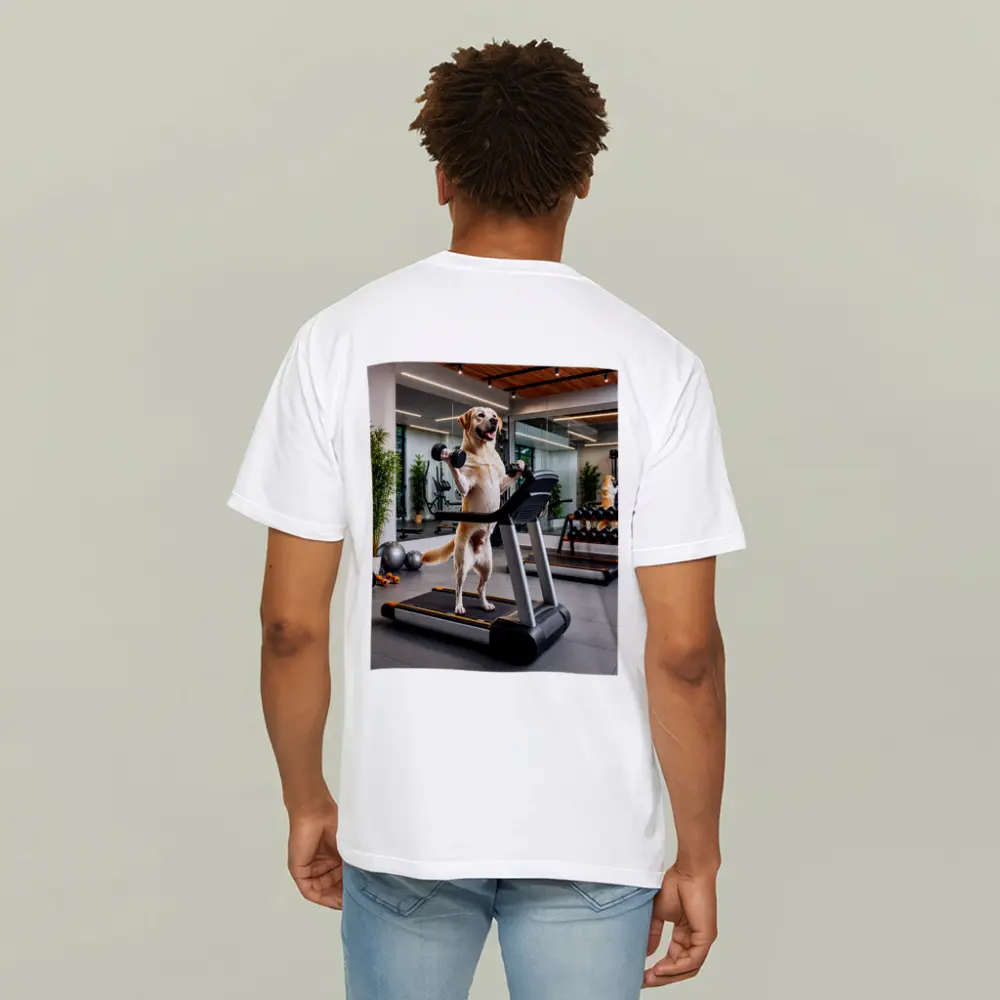 Labrador Retriever Working Out in Gym – T-Shirts