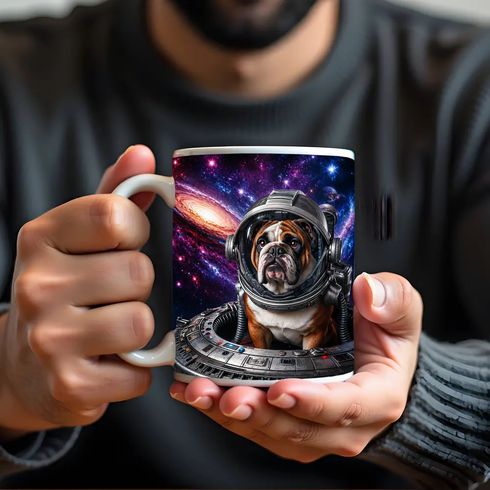 English Bulldog Astronaut Deep Space Galaxy – Mugs
