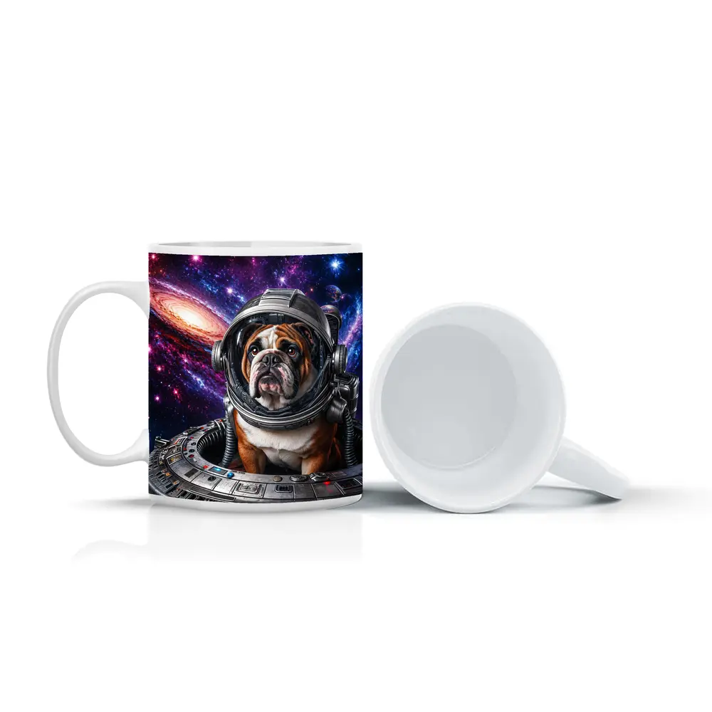 English Bulldog Astronaut Deep Space Galaxy – Mugs