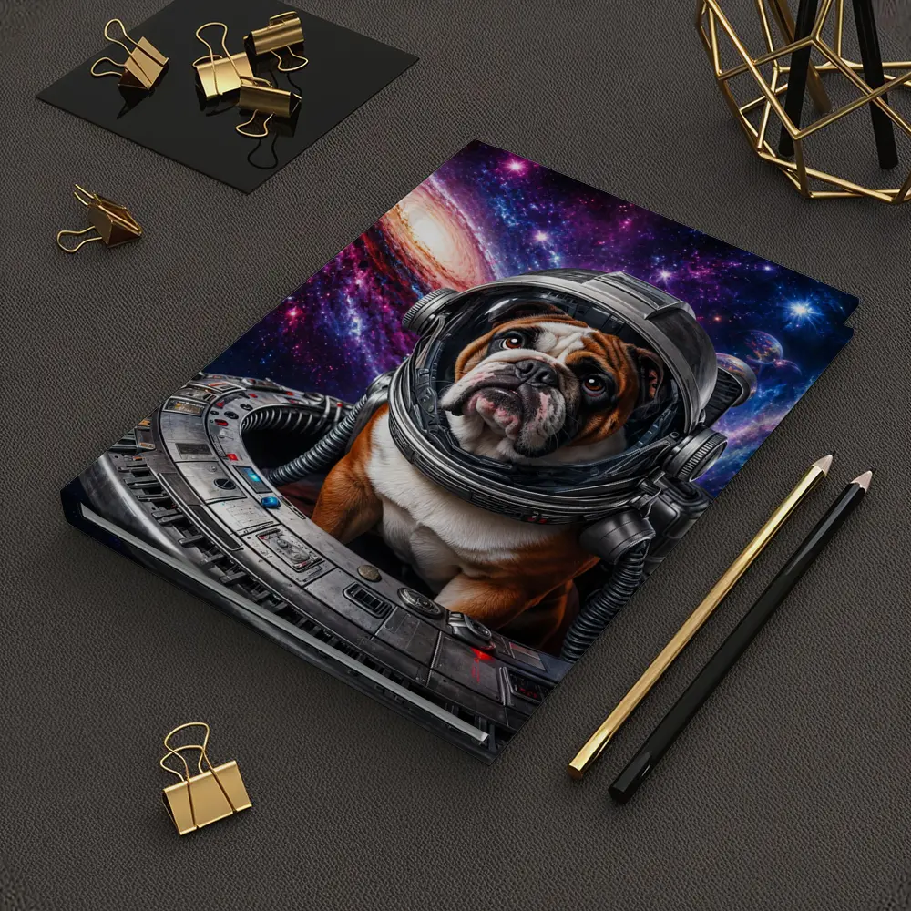 English Bulldog Astronaut Deep Space Galaxy – Notebooks