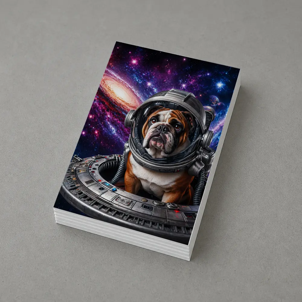English Bulldog Astronaut Deep Space Galaxy – Postcards