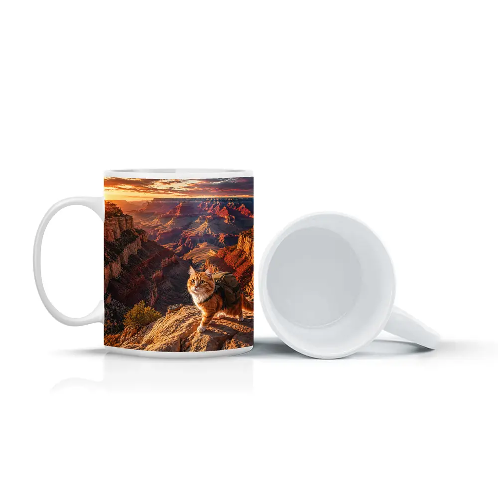 Adventure Cat Hiking Grand Canyon Sunset – Mugs