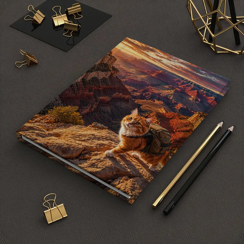 Adventure Cat Hiking Grand Canyon Sunset – Notebooks
