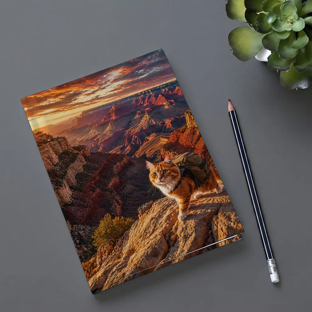 Adventure Cat Hiking Grand Canyon Sunset – Notebooks