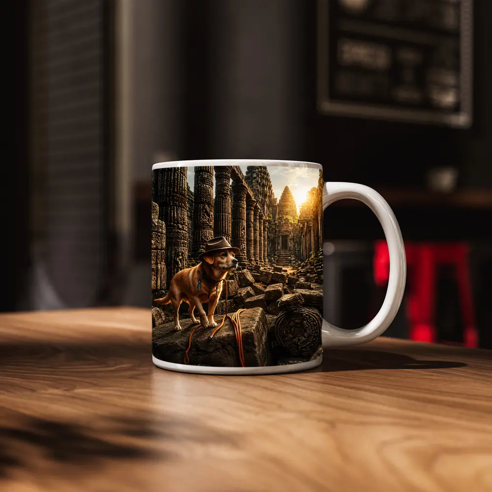 Adventure Dog Explorer Ancient Temple Ruins – Mugs