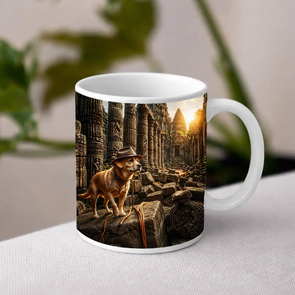 Adventure Dog Explorer Ancient Temple Ruins – Mugs