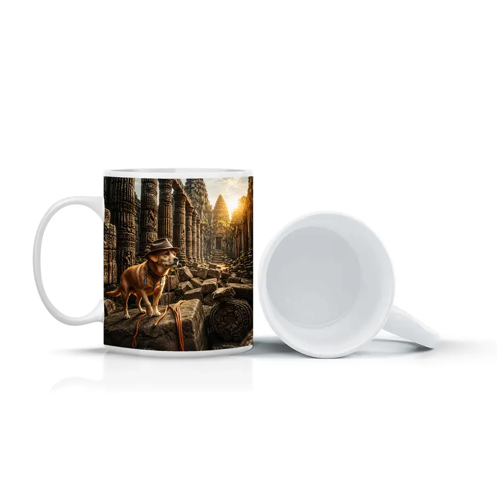 Adventure Dog Explorer Ancient Temple Ruins – Mugs