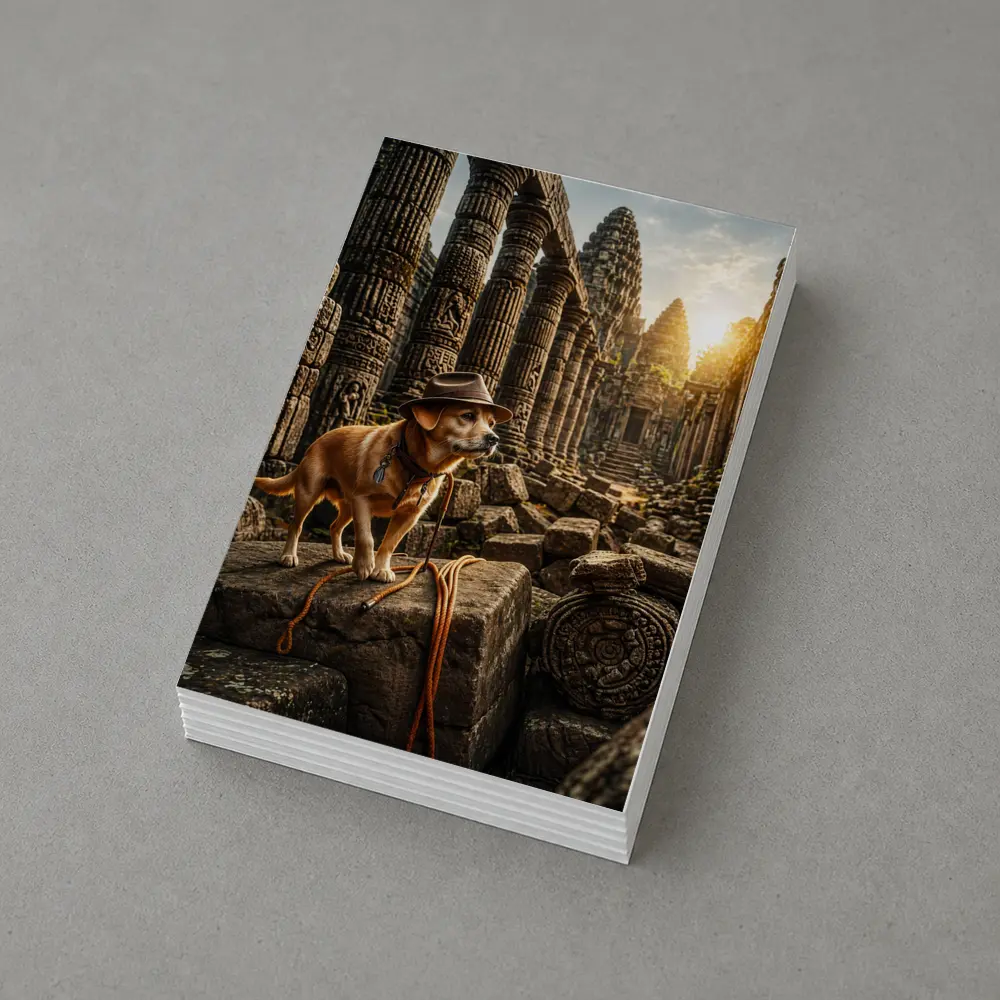 Adventure Dog Explorer Ancient Temple Ruins – Postcards