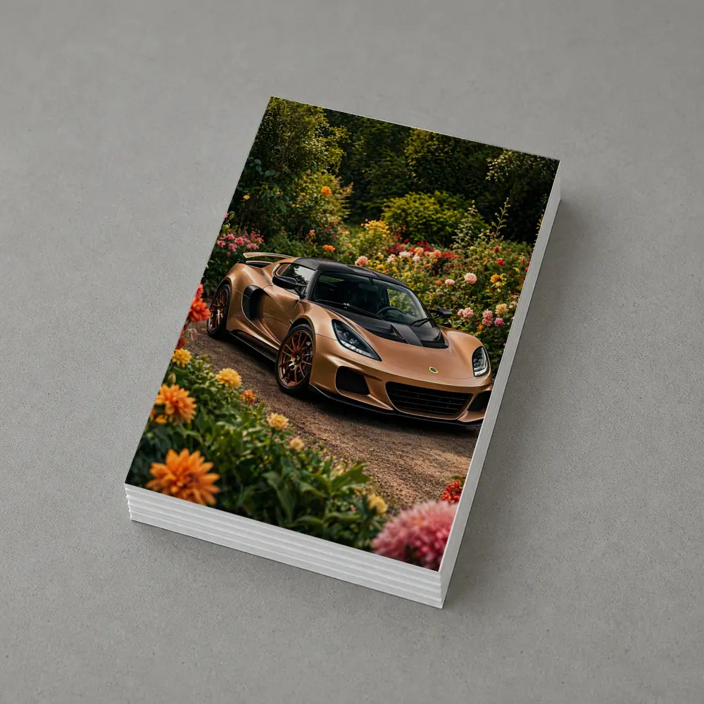 Lotus Exige Bronze Sports Car Garden Setting – Postcards