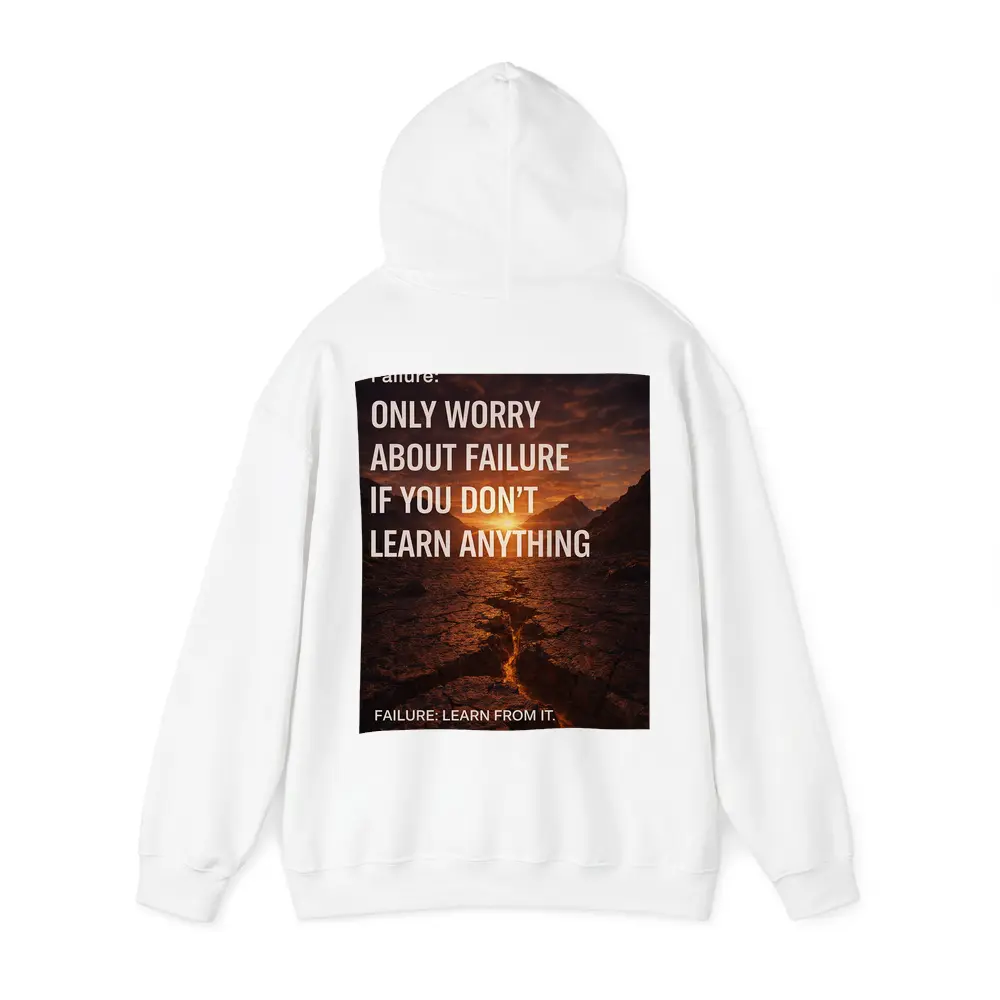 Failure Quote Cracked Desert Sunset Landscape – Hoodies