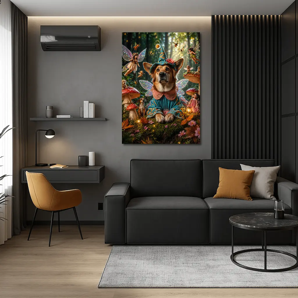 Corgi Fairy Dog Enchanted Mushroom Forest – Wall Art