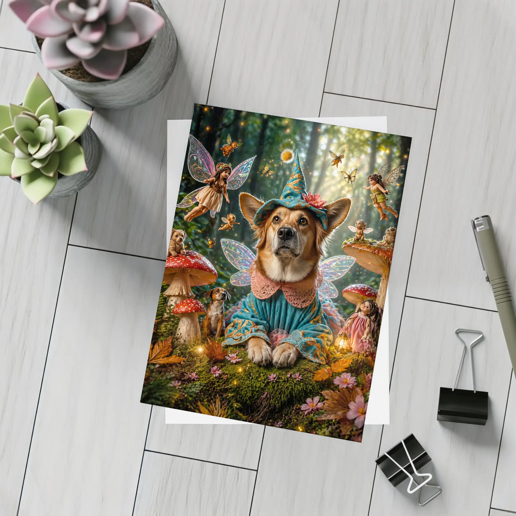 Corgi Fairy Dog Enchanted Mushroom Forest – Postcards