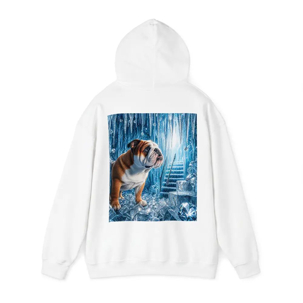 English Bulldog Puppy In Ice Crystal Cave – Hoodies