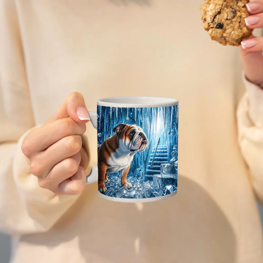 English Bulldog Puppy In Ice Crystal Cave – Mugs
