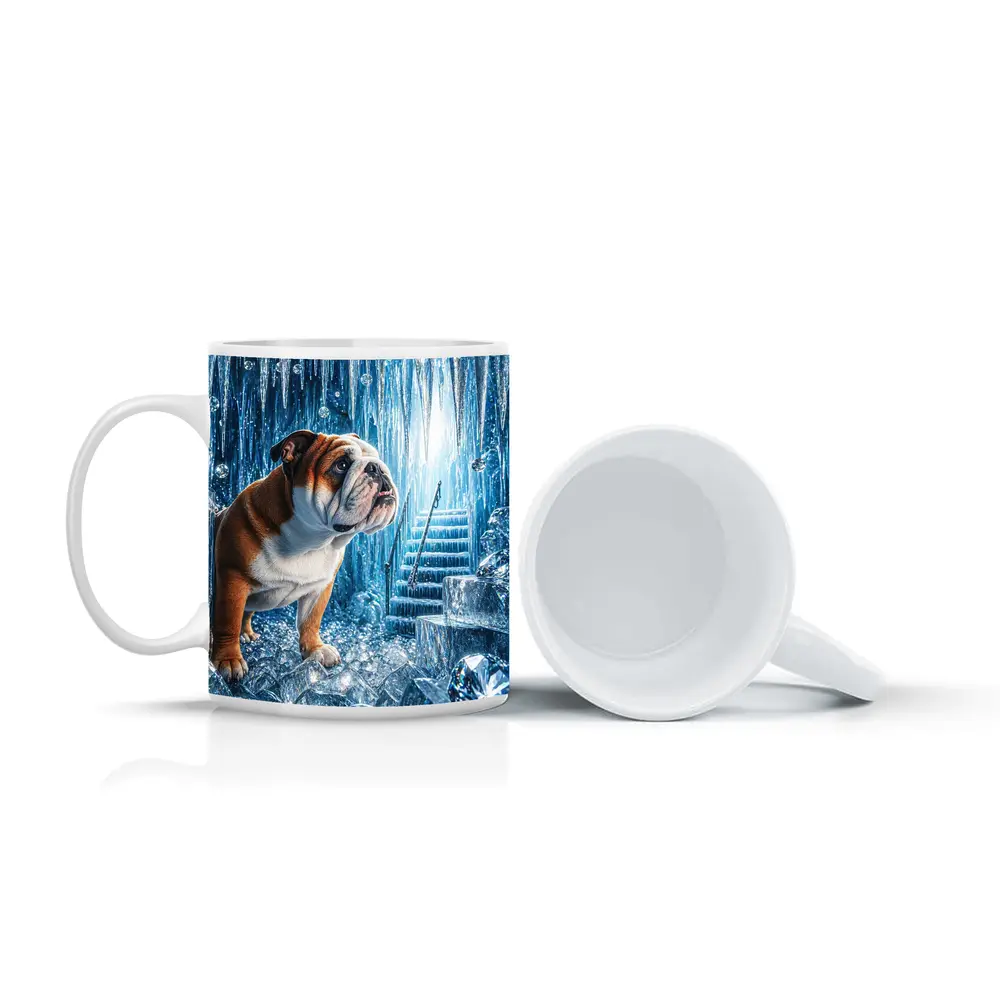 English Bulldog Puppy In Ice Crystal Cave – Mugs