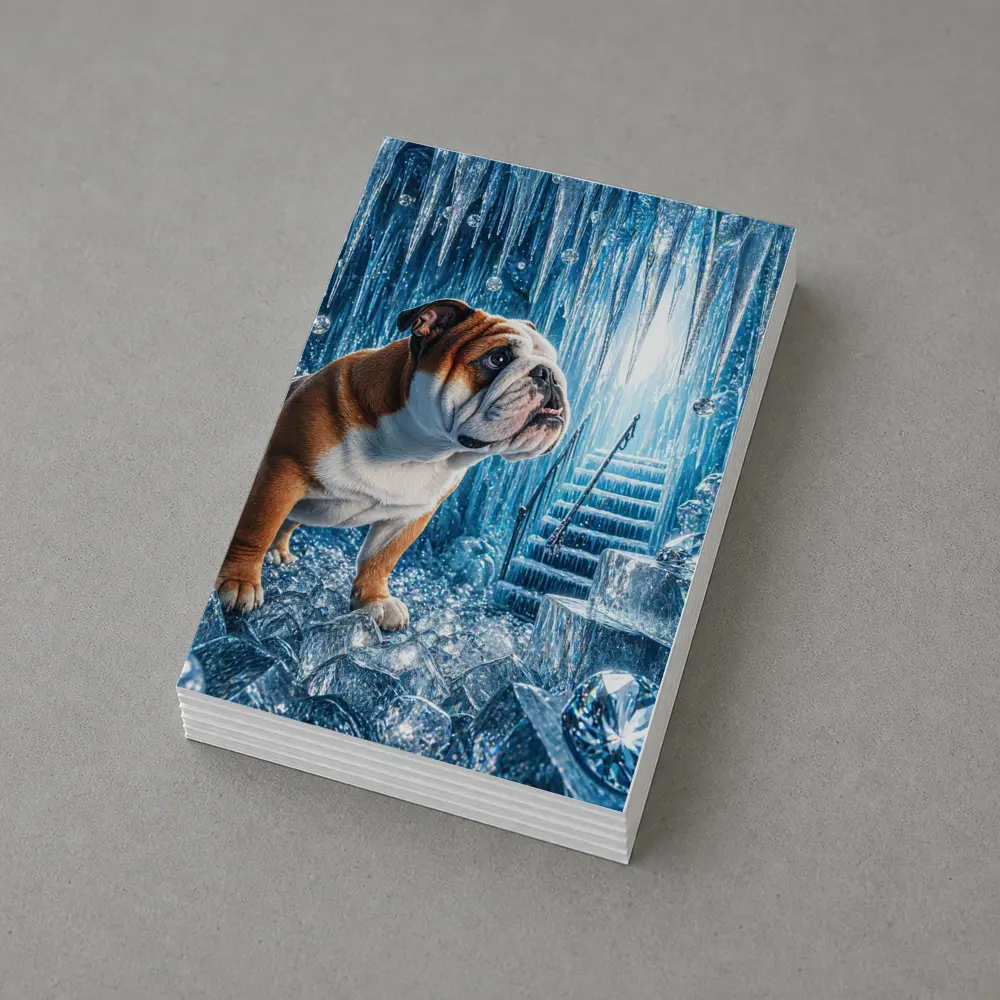 English Bulldog Puppy In Ice Crystal Cave – Postcards