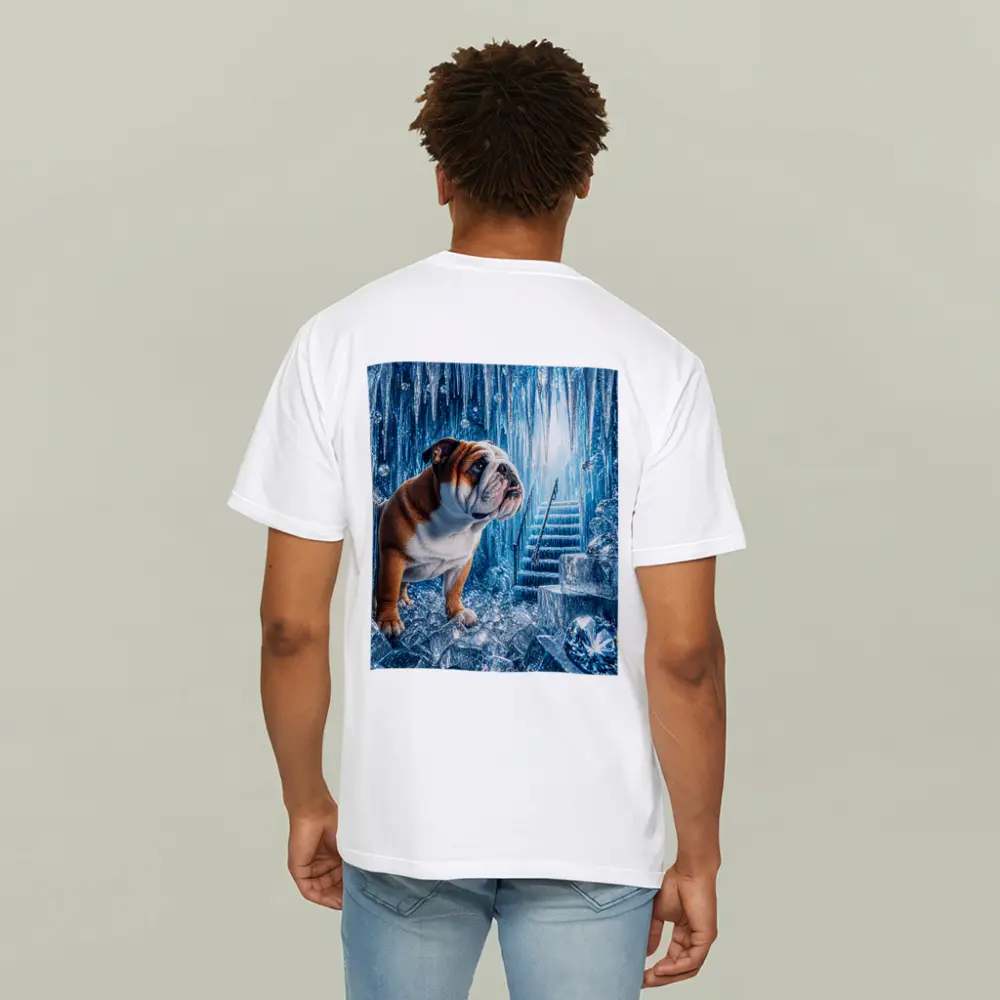 English Bulldog Puppy In Ice Crystal Cave – T-Shirts