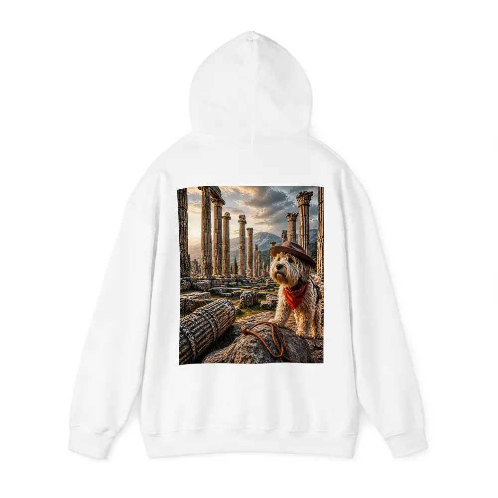 Cowboy Terrier Dog At Ancient Greek Ruins – Hoodies