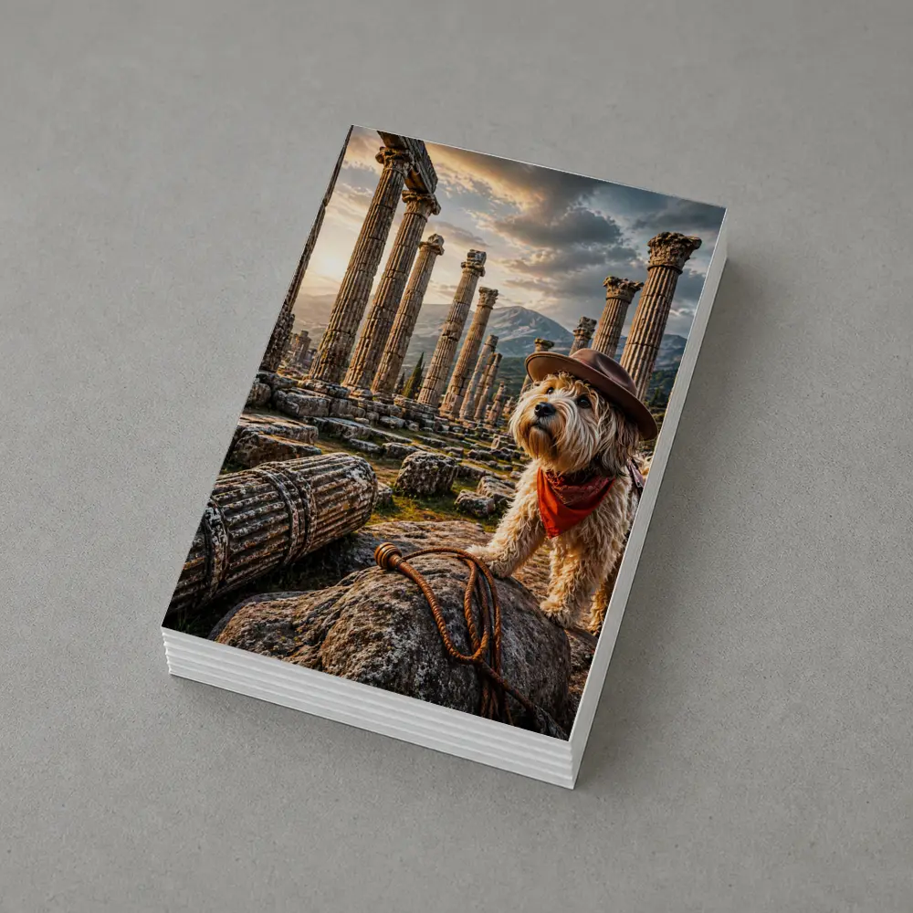 Cowboy Terrier Dog At Ancient Greek Ruins – Postcards