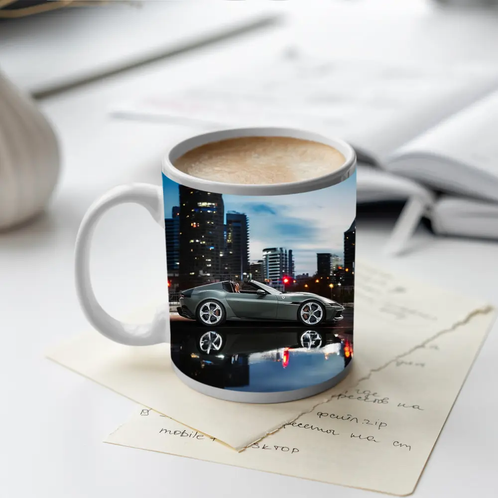 Ferrari 12 Cilindri Green City Night – Mugs