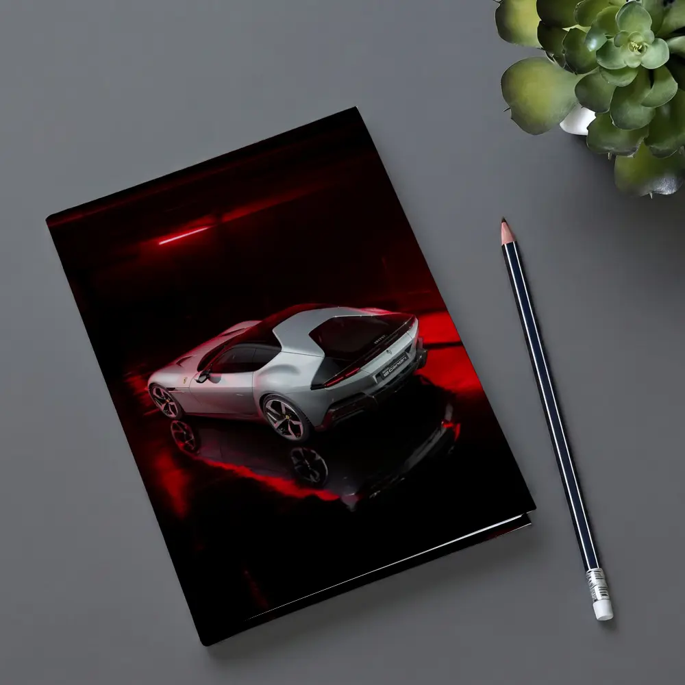 Ferrari 12 Cilindri Silver Car Dark Studio – Notebooks