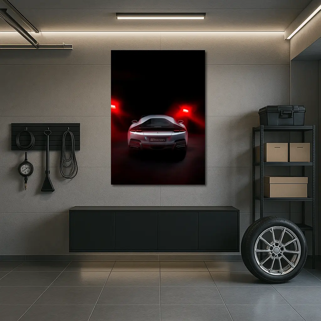 Ferrari 12 Cilindri Rear View Dark Studio – Wall Art