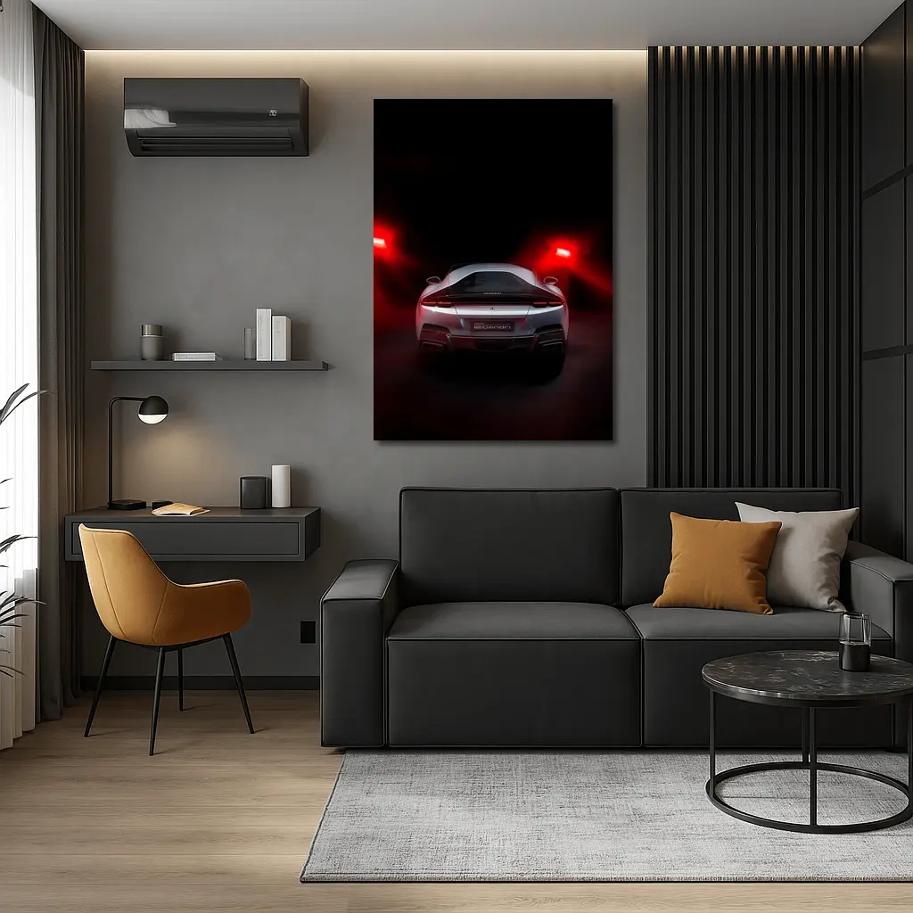 Ferrari 12 Cilindri Rear View Dark Studio – Wall Art