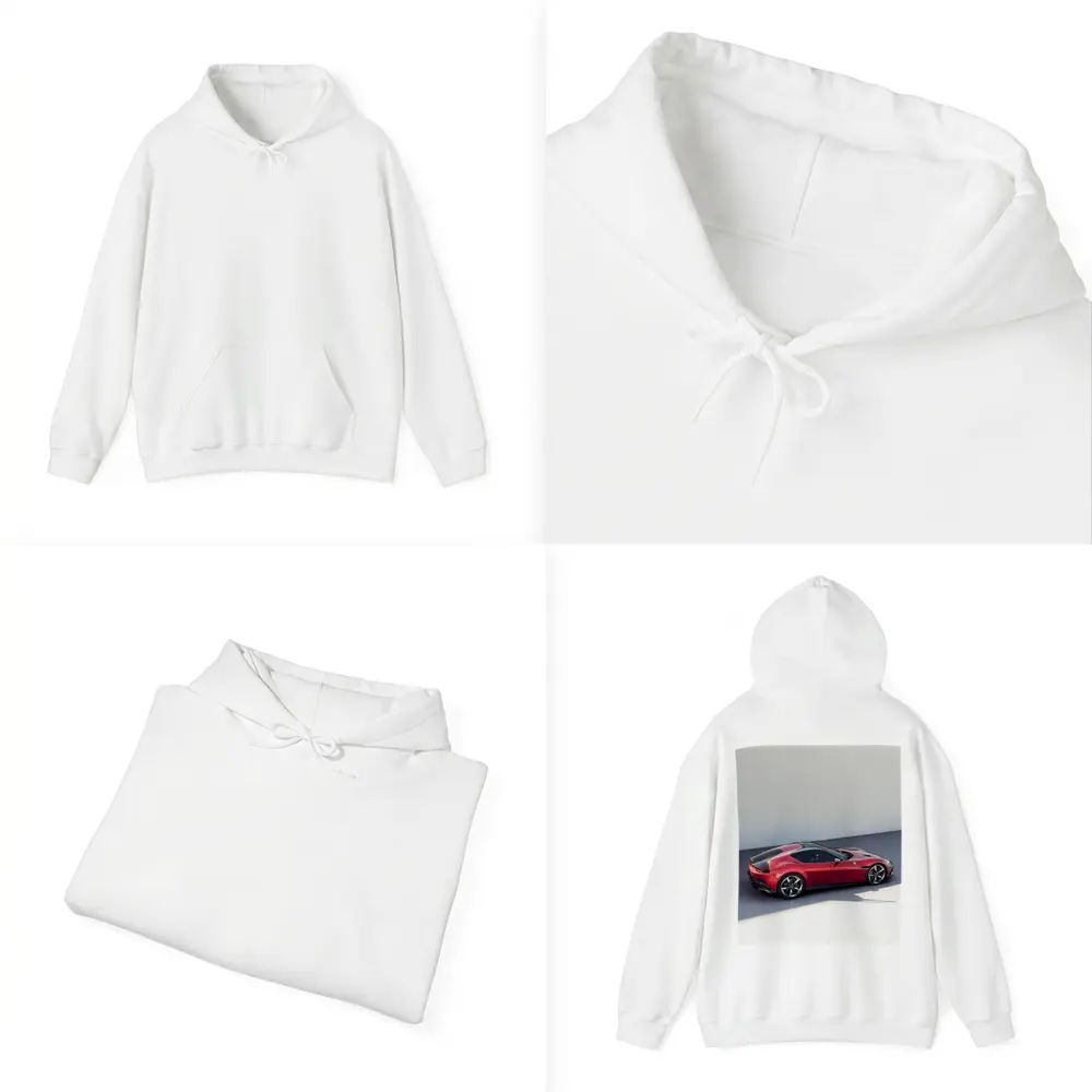 Ferrari 12 Cilindri Red Car Studio Background – Hoodies