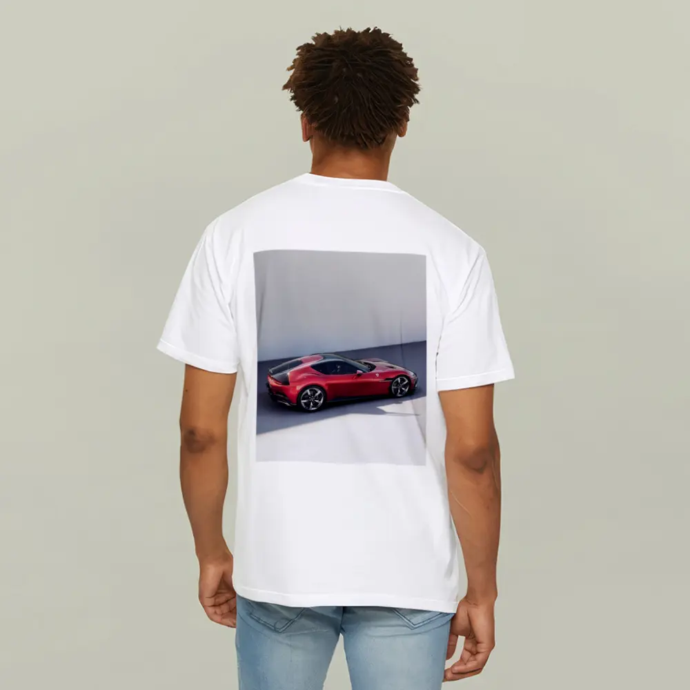 Ferrari 12 Cilindri Red Car Studio Background – T-Shirts