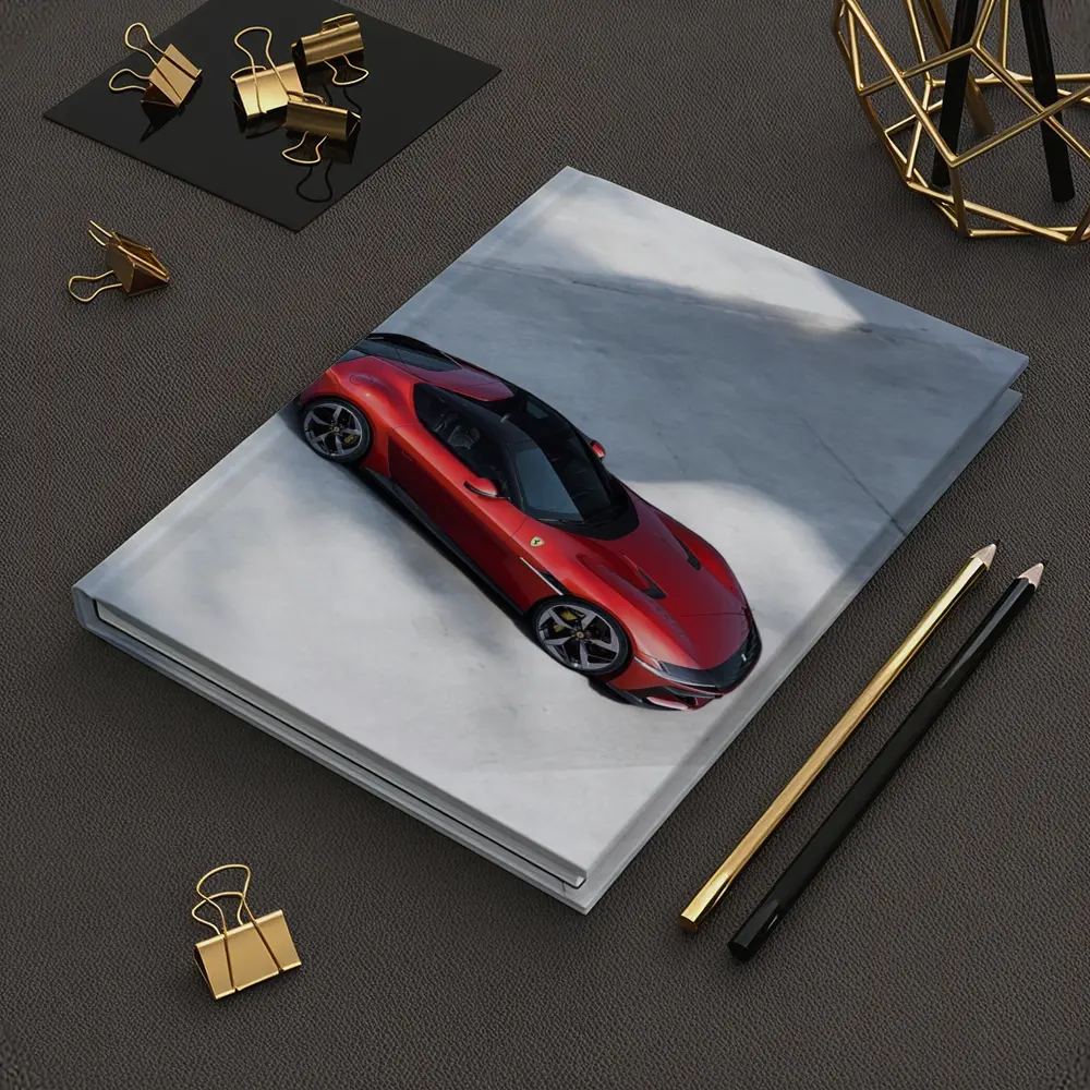 Ferrari 12 Cilindri Red Car Aerial View – Notebooks