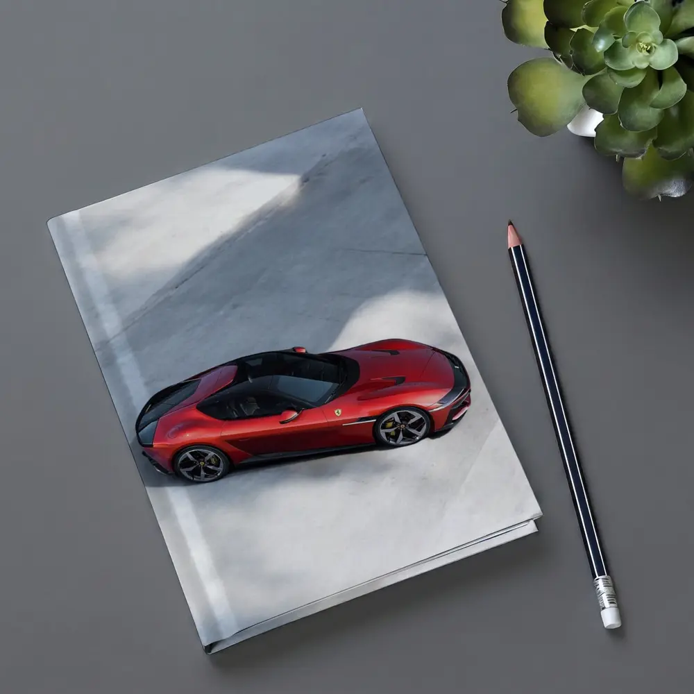Ferrari 12 Cilindri Red Car Aerial View – Notebooks