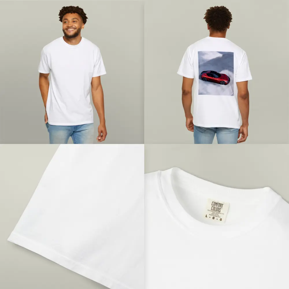 Ferrari 12 Cilindri Red Car Aerial View – T-Shirts