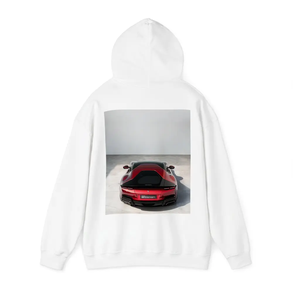 Ferrari 12 Cilindri Red Rear Studio View – Hoodies