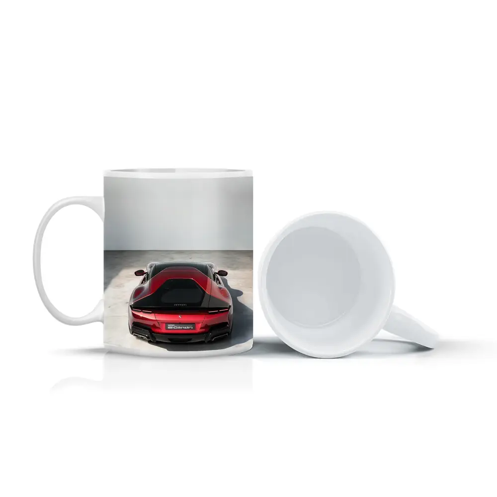 Ferrari 12 Cilindri Red Rear Studio View – Mugs