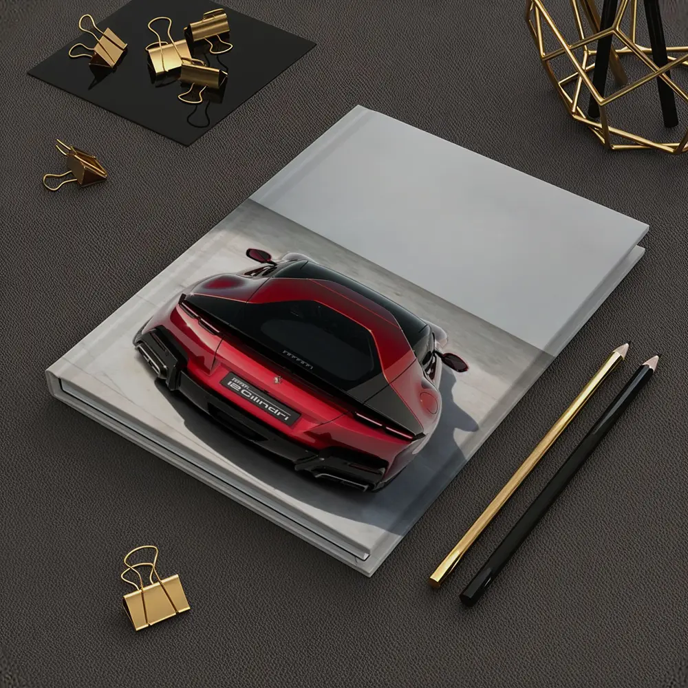Ferrari 12 Cilindri Red Rear Studio View – Notebooks