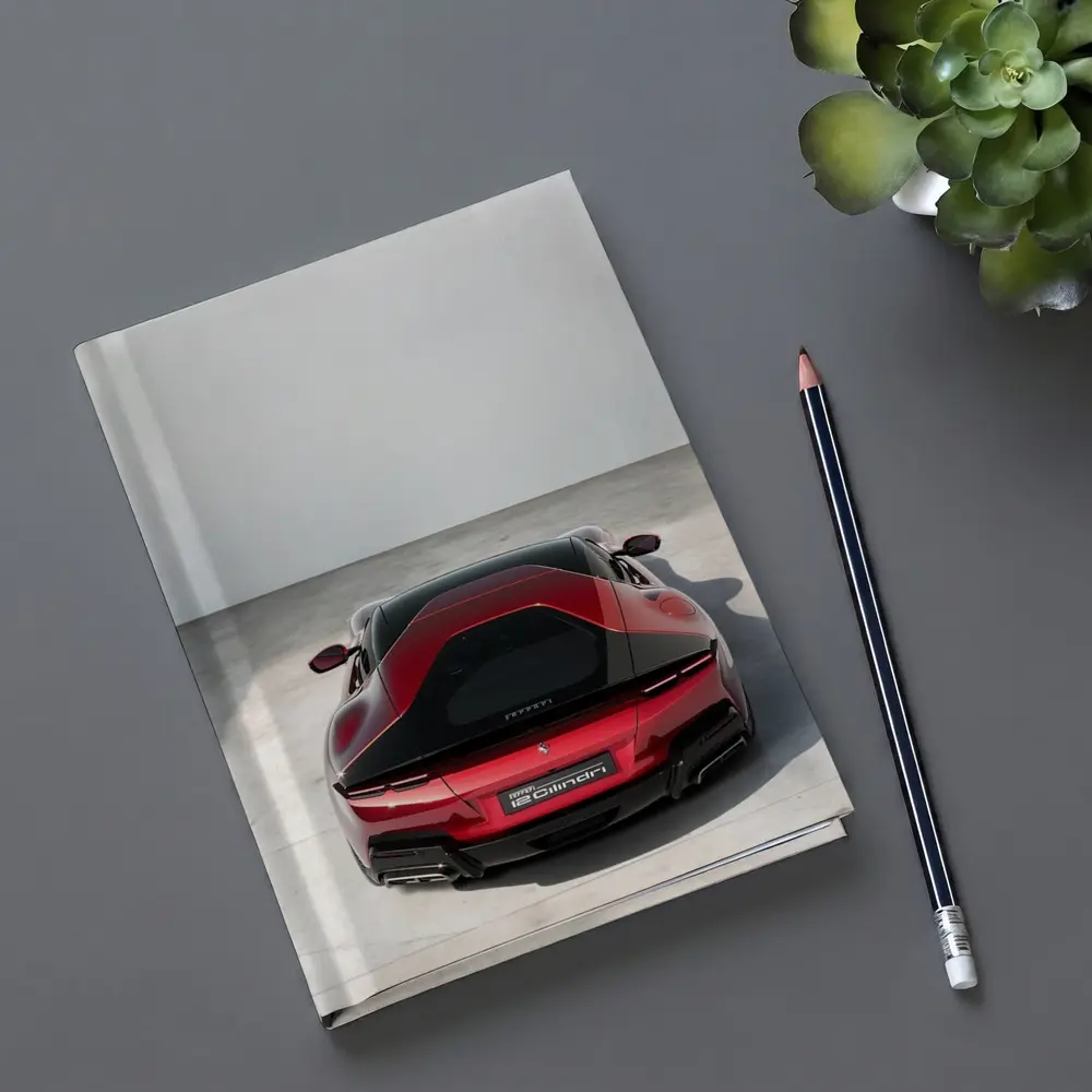 Ferrari 12 Cilindri Red Rear Studio View – Notebooks
