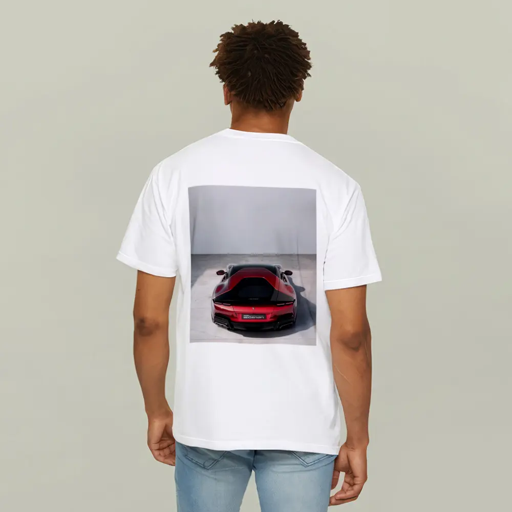 Ferrari 12 Cilindri Red Rear Studio View – T-Shirts