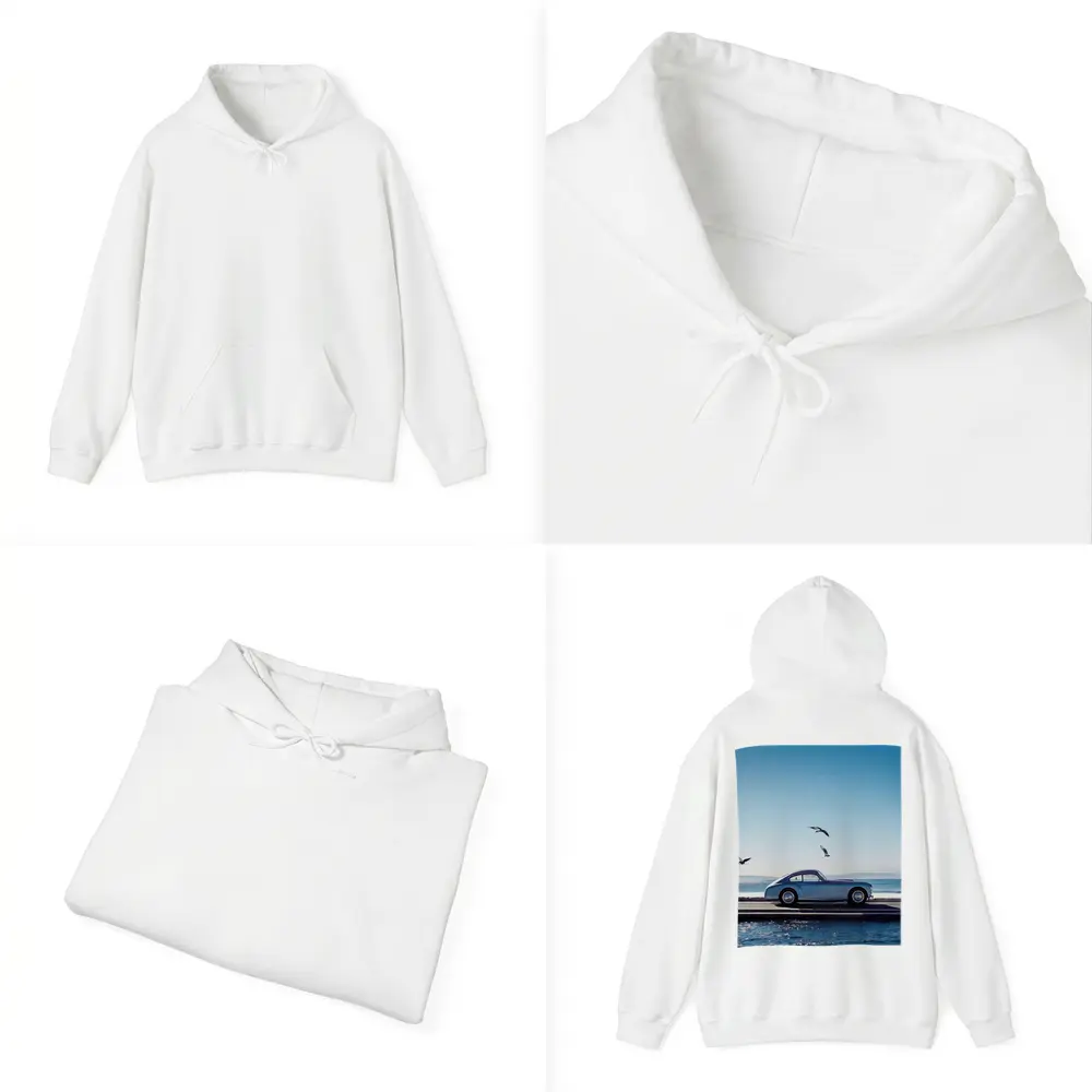 Ferrari 166 Inter Blue Coastal Scene – Hoodies