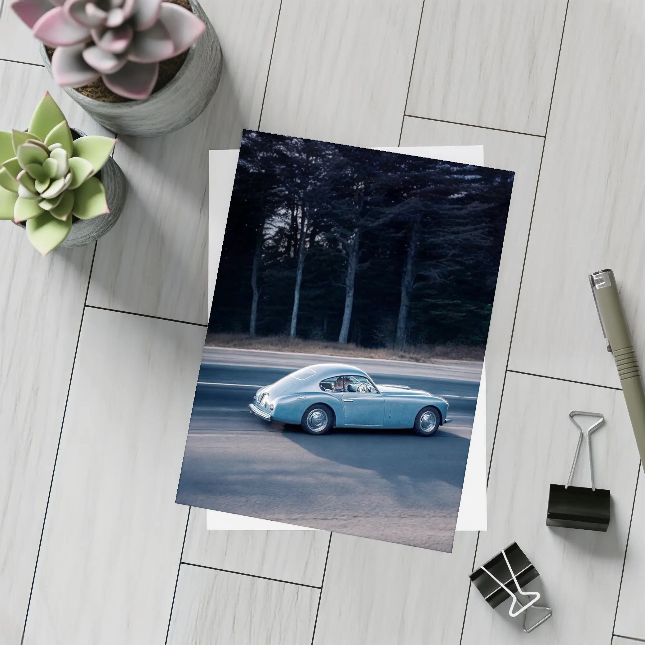 Ferrari 166 Inter Blue Classic Road Drive – Postcards