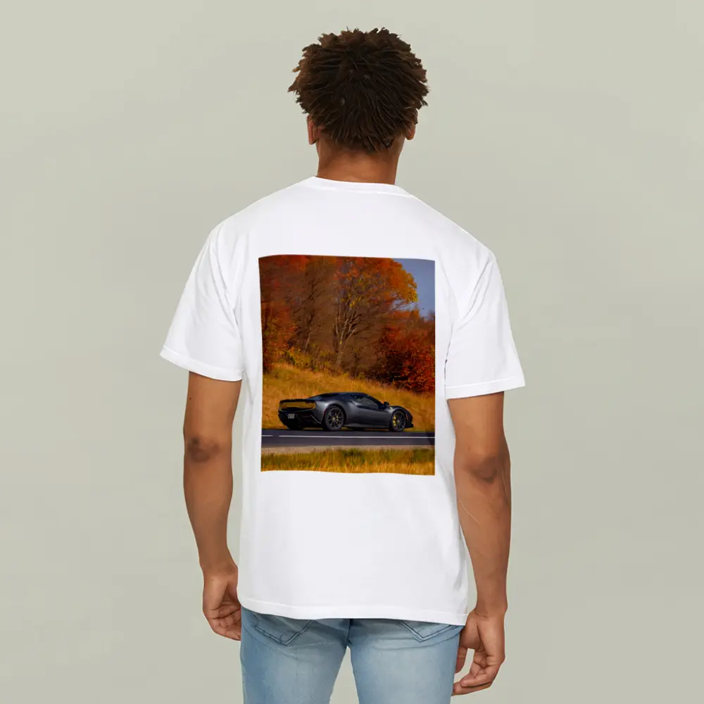 Ferrari 296 GTB Matte Gray Autumn Road – T-Shirts